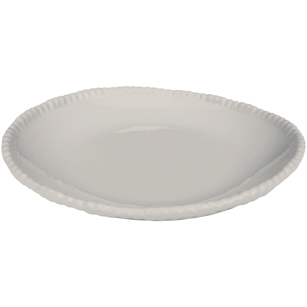 Beaded Salad Plate 8.5" Stone (Set of 4)