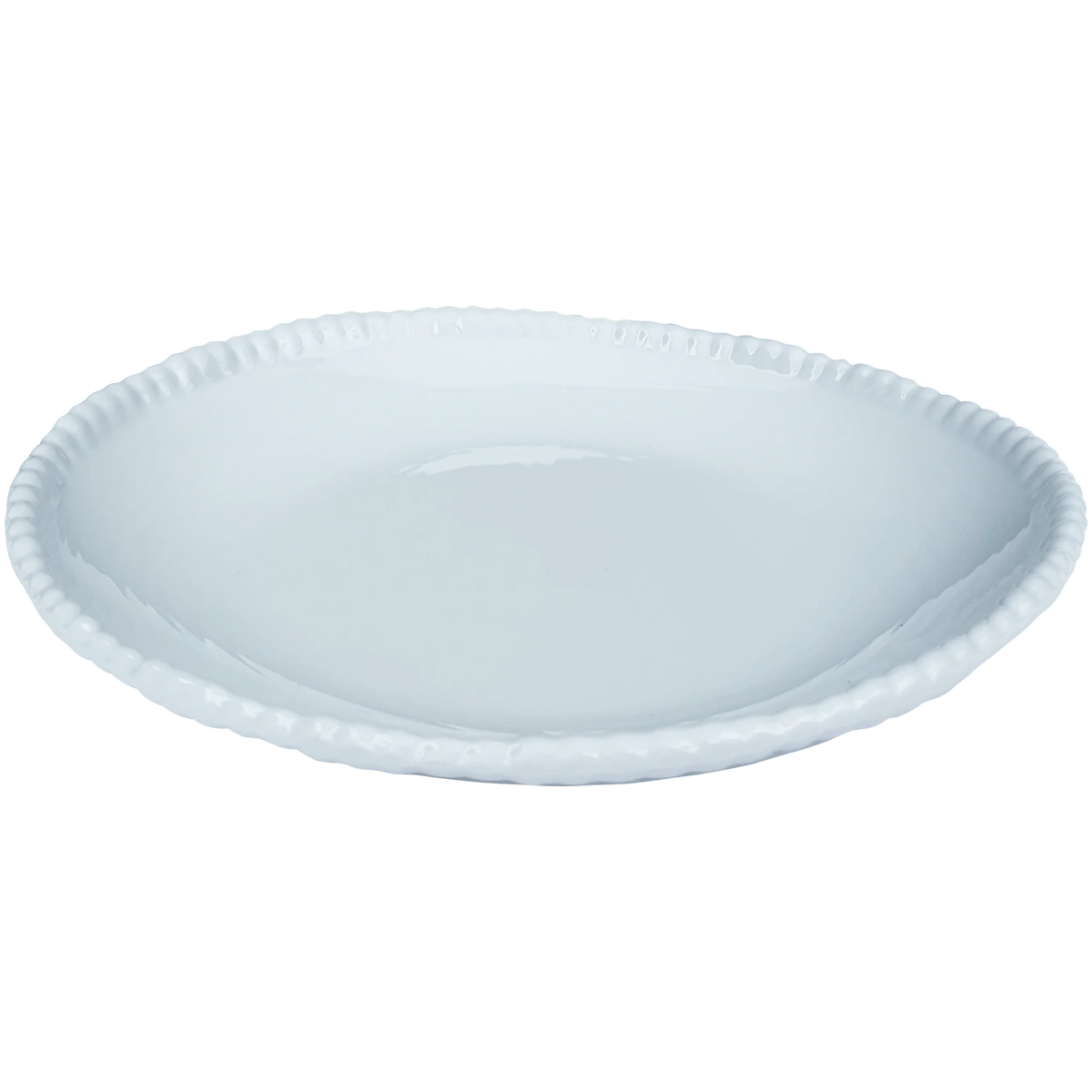 Beaded Salad Plate 8.5" White (Set of 4)