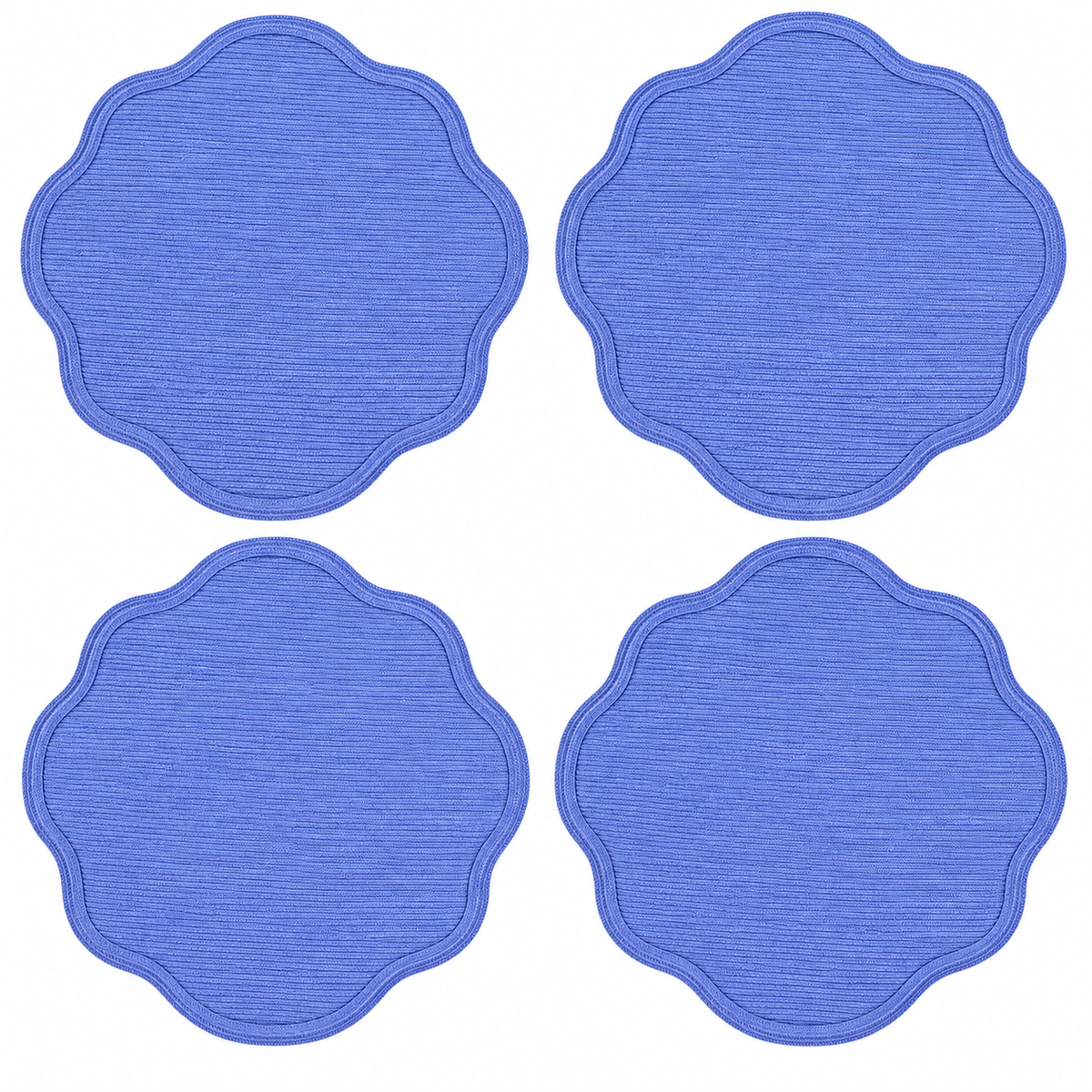 Periwinkle Blue Tone Round Placemats (Set of 4)