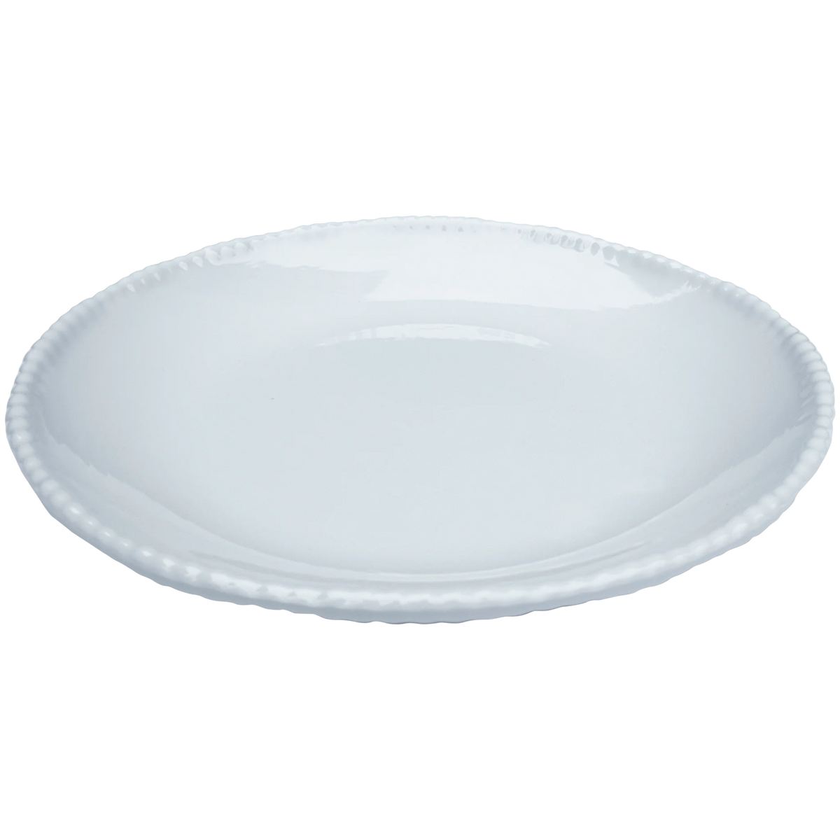 Beaded Dinner Plate White 10.25" (Set of 4)