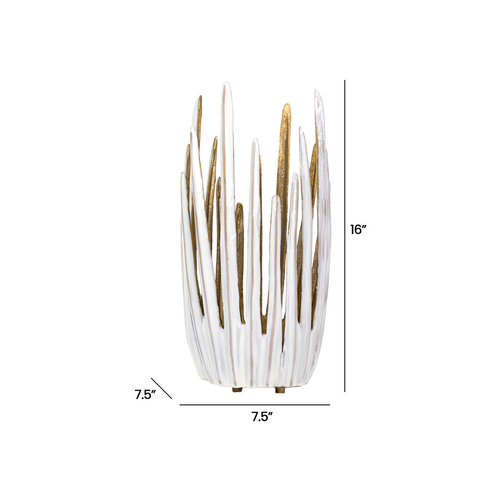 Parco Tall Aluminum Candleholder, 16"H x 7.5"D