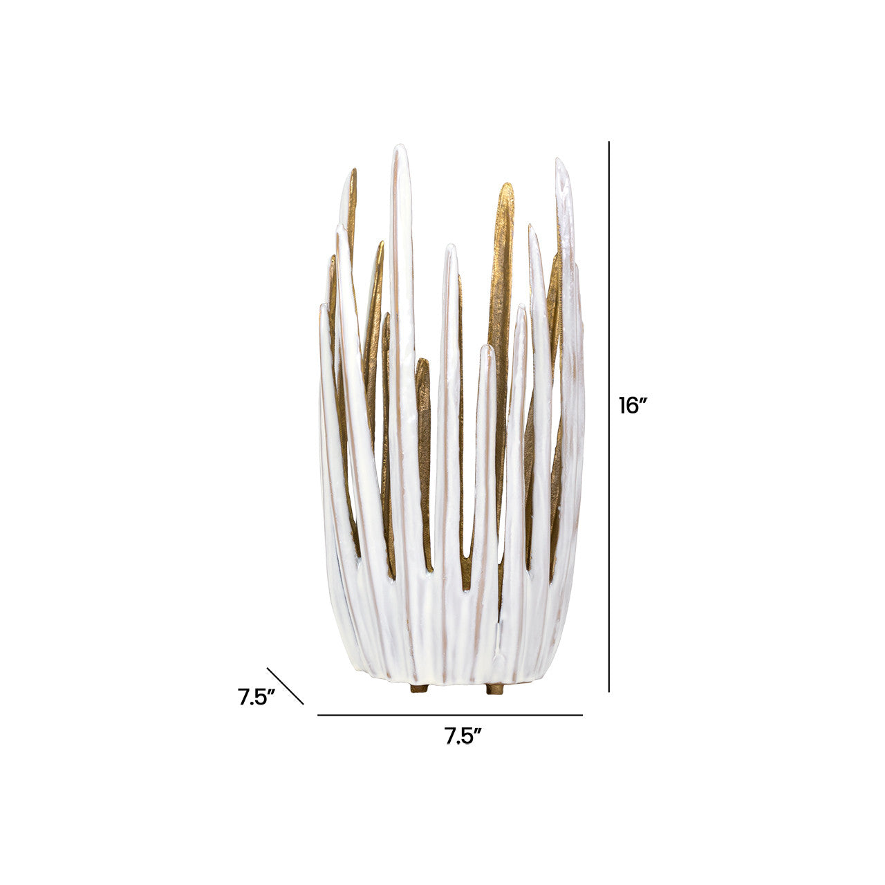 Parco Tall Aluminum Candleholder, 16"H x 7.5"D