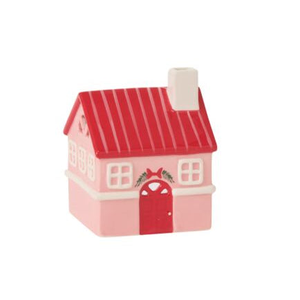 Pink  Merrivale House Figurine 4.25" x 5.25"