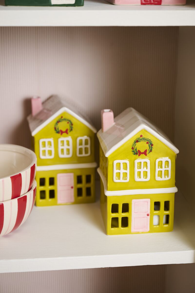 Yellow Merrivale House Figurine 4.25" x 6.5"