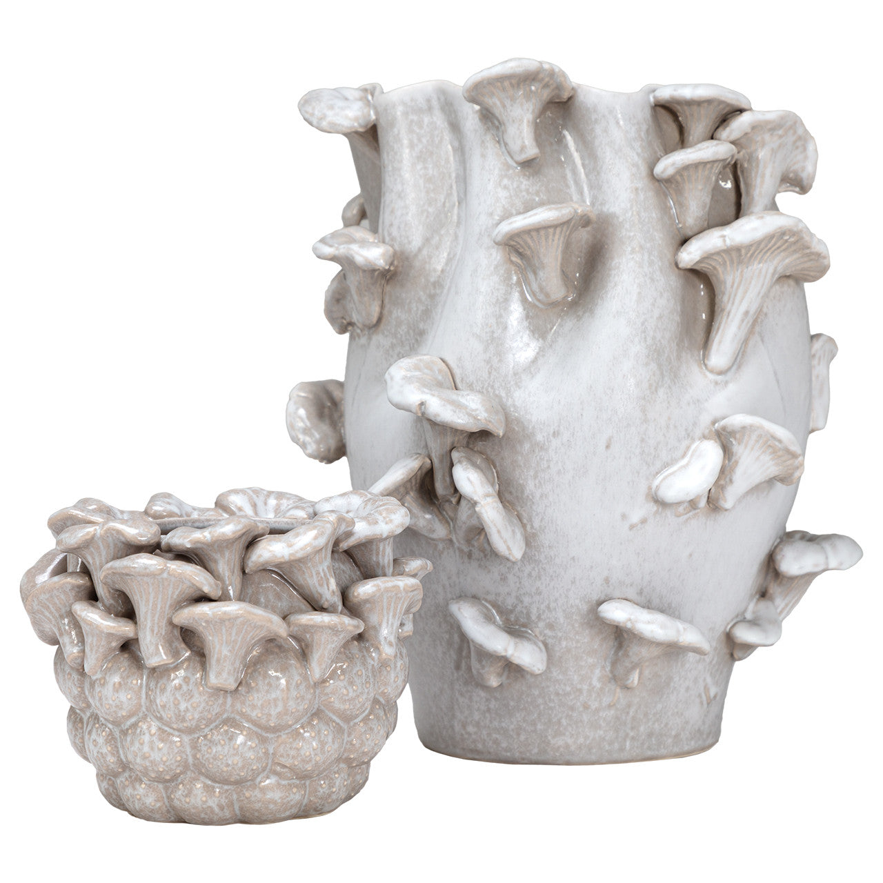 Kade Gray Clay Table Vase, 8"L x 8"W x 6.5"H