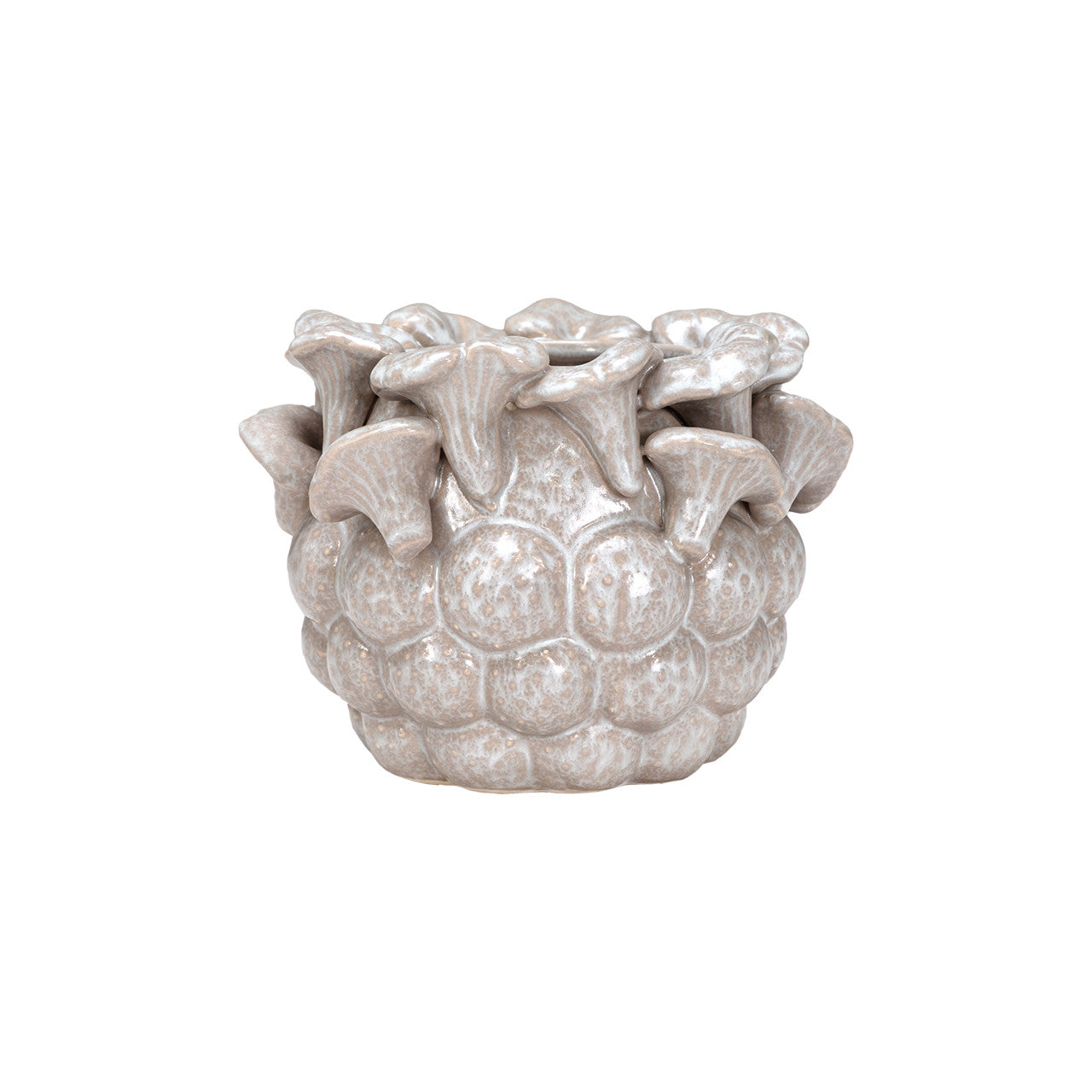 Kade Gray Clay Table Vase, 8"L x 8"W x 6.5"H