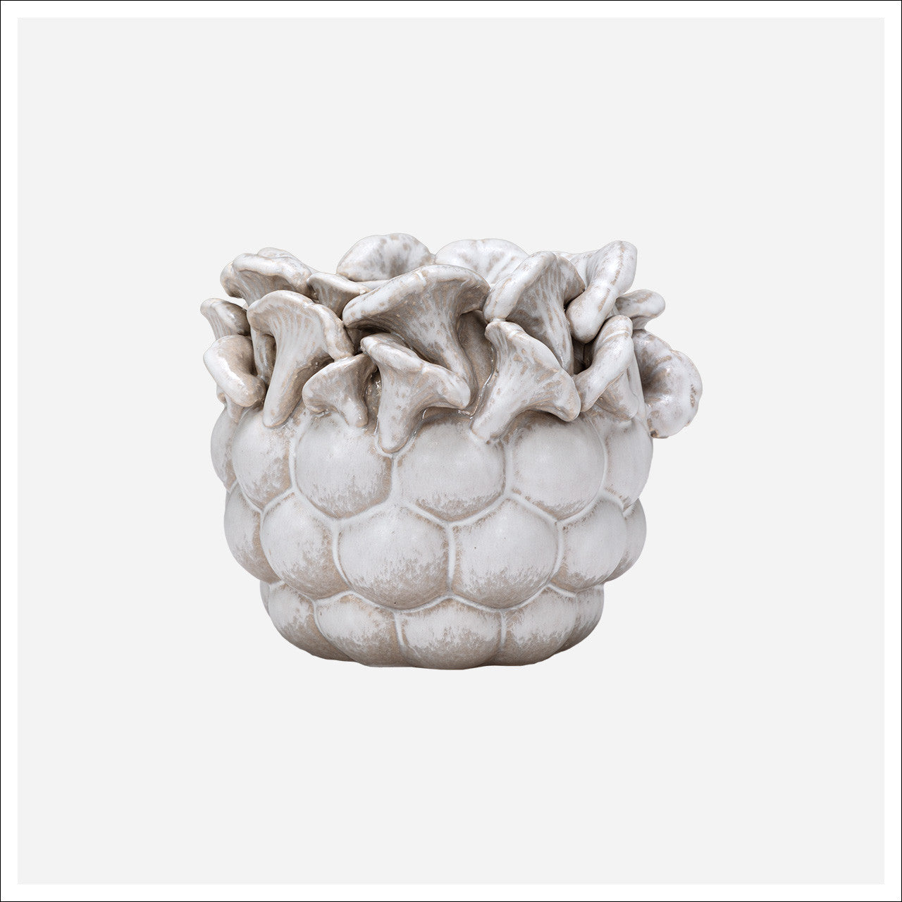 Kade Gray Clay Table Vase, 8"L x 8"W x 6.5"H
