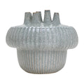 Freslo Blue Ceramic Lidded Vase, 14"L x 14"L x 12"H