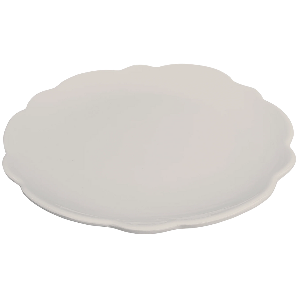 Scalloped Salad Plate Stone 9" (Set of 4)