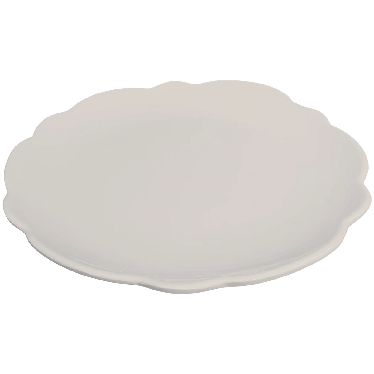 Scalloped Salad Plate Stone 9" (Set of 4)