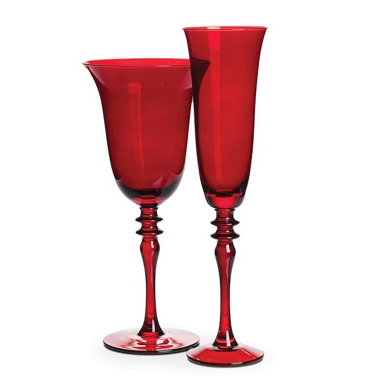 Flared Flute with Ornate Stem 10" (Set of 4)