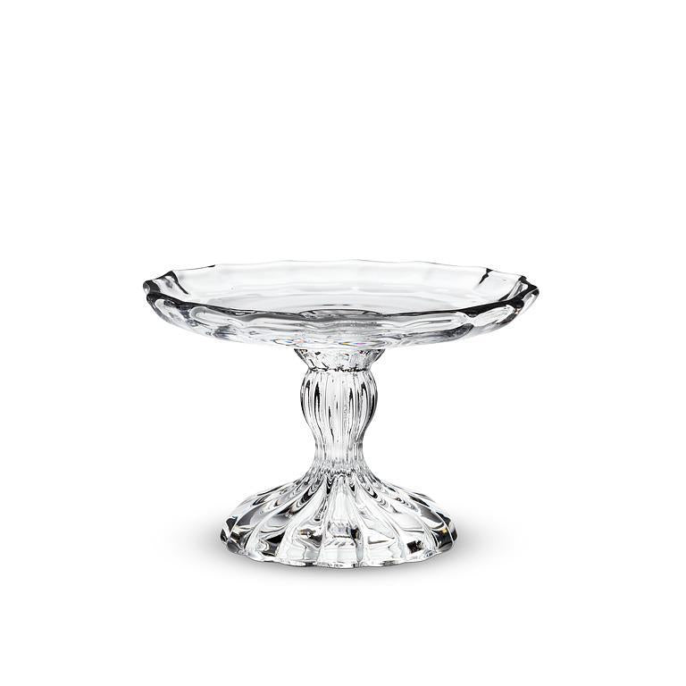 Small Embossed Pedestal Plate 4"