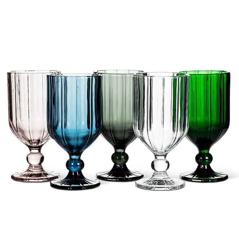 Panel Goblet Green 6.5" (Set of 4)