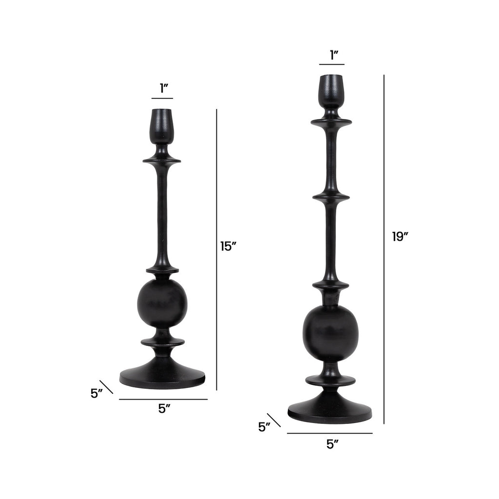 Madoc Candleholders -Set 2 5"D x 19"H