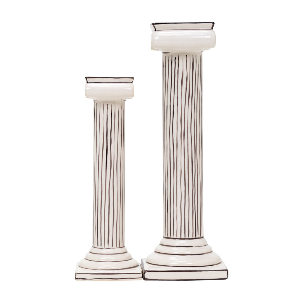 Rodeli Candleholders -Set 2 4.5"L x 4.5"W x 14"H
