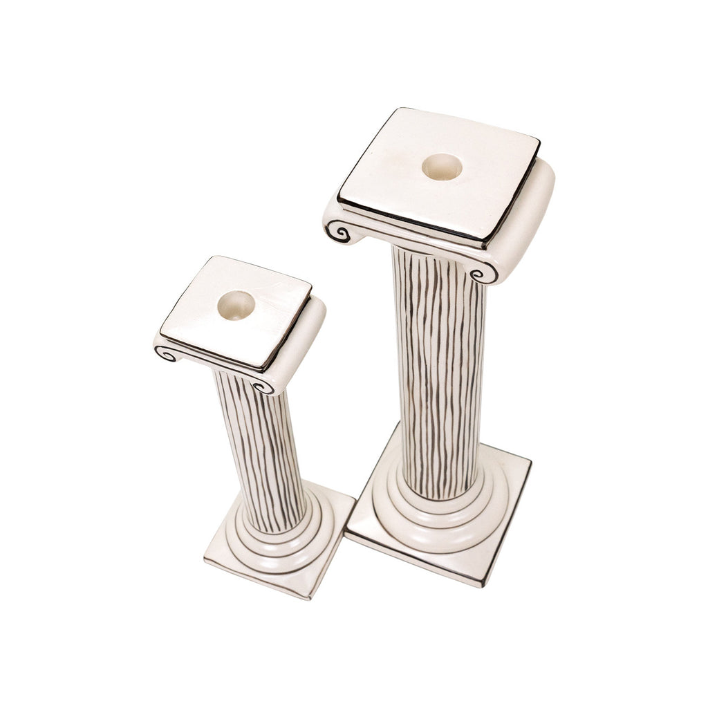 Rodeli Candleholders -Set 2 4.5"L x 4.5"W x 14"H