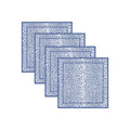 LINENS Leopard Napkins 20 x 20 Set of 4 (Blue and White)