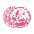 VIDA Faenza and Leopard Reversible Placemats Set of 4 (Pink and White)