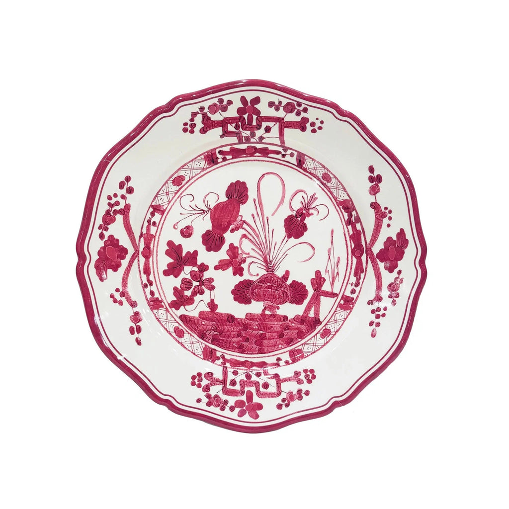 VIDA Faenza 9" Salad Plate Set of 4 (Deep Pink and White)