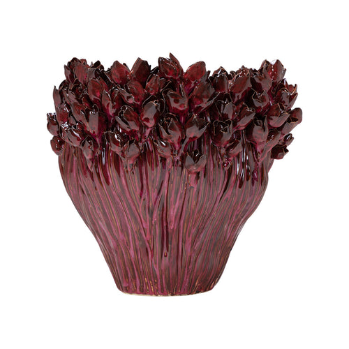 Arlen Ruby Vase 15"L x 13"W x 15.5"H