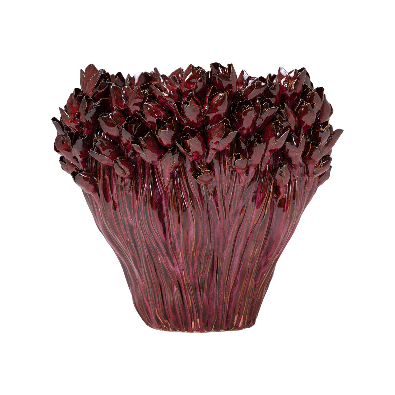 Arlen Ruby Vase 15"L x 13"W x 15.5"H