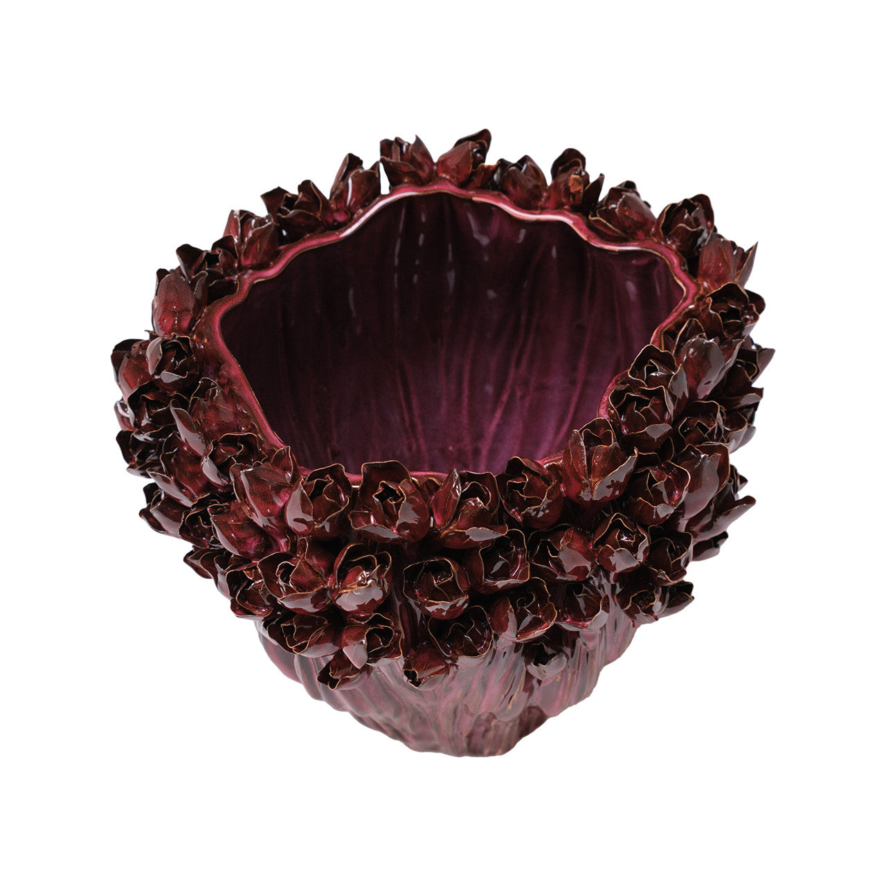 Arlen Ruby Vase 15"L x 13"W x 15.5"H