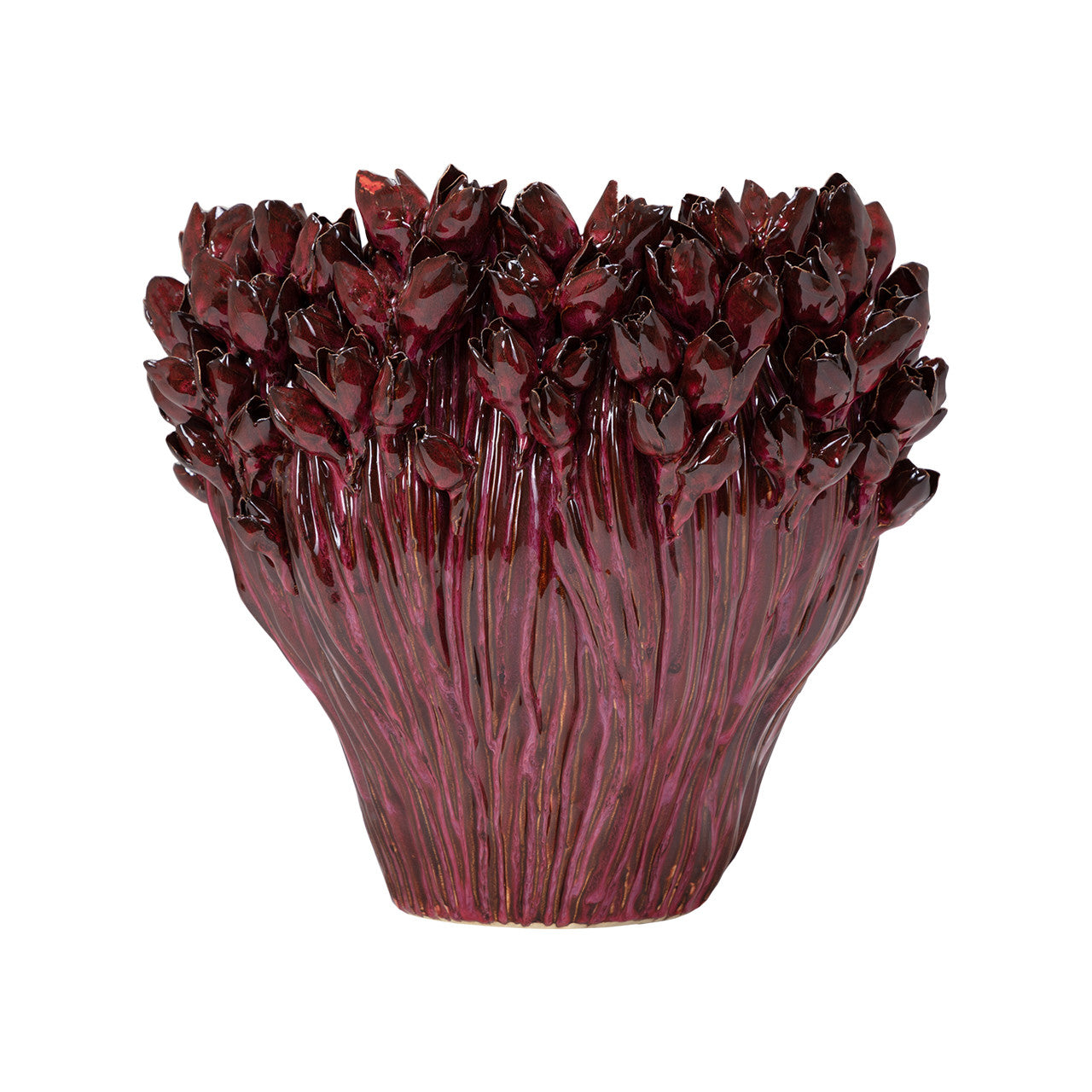 Arlen Ruby Vase 15"L x 13"W x 15.5"H