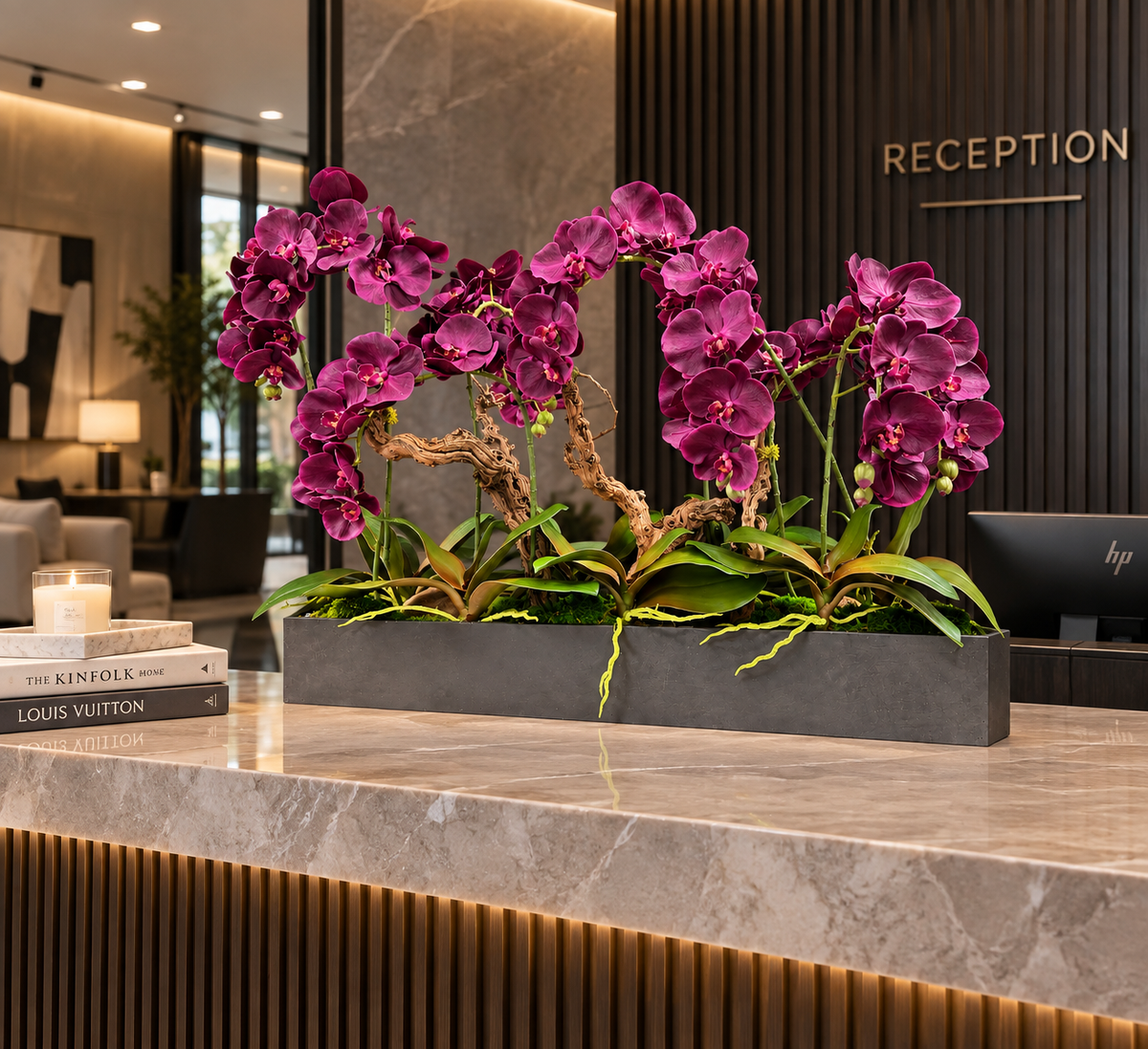 Real Touch Magenta Orchid – 36” × 26”