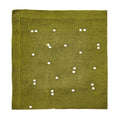 White Scattered Dots Embroidered Napkin Lime (Set of 4)