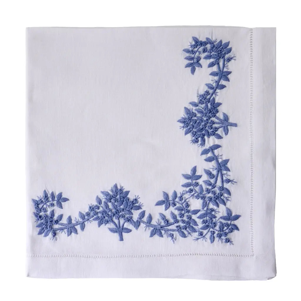 White Royal Garden Embroidered Napkin (Set of 4)