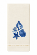 Hand Embroidered Towel Coral