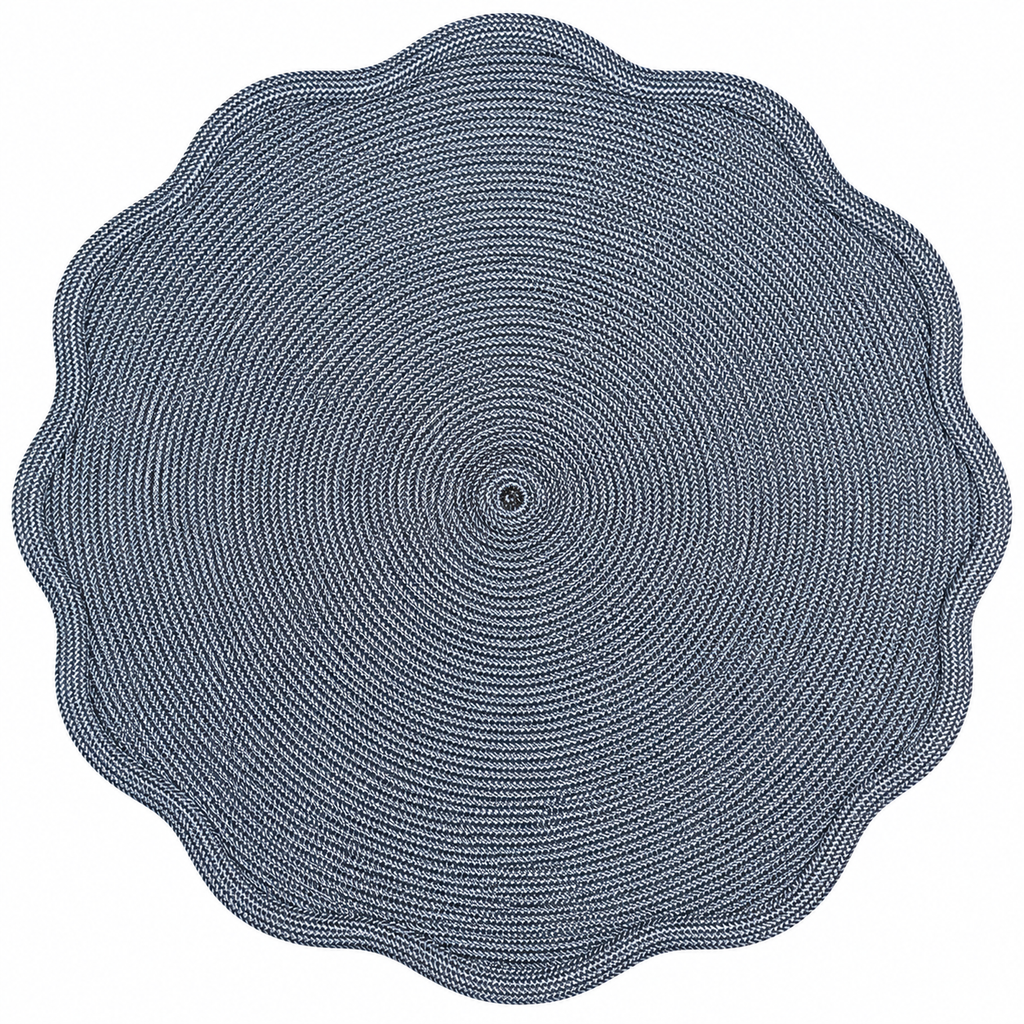 Teal Blue Tone Round Placemats (Set of 4)