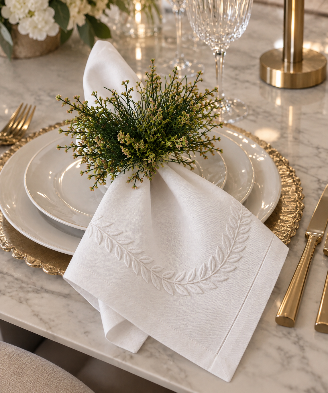 Cypress Bloom Napkin Ring (Set of 4)