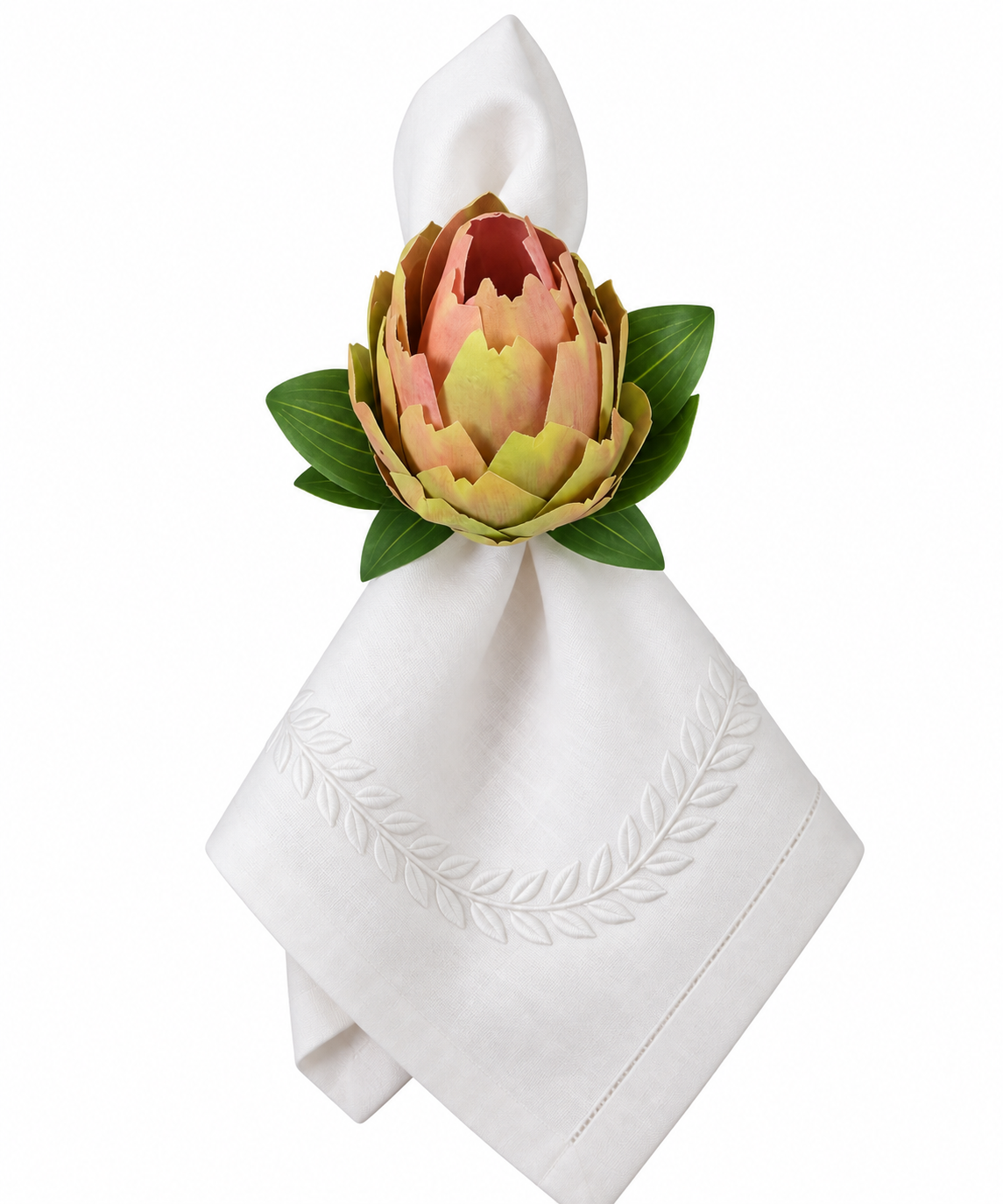 Protea Bud Napkin Ring Pink (Set of 4)