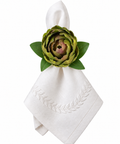 Protea Bud Napkin Ring Green (Set of 4)