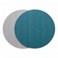 VIDA Croc Reversible 15.5" Round Placemats Set of 4 (Blue and Gray)