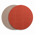 VIDA Croc Reversible 15.5" Round Placemats Set of 4 (Salmon and Taupe)