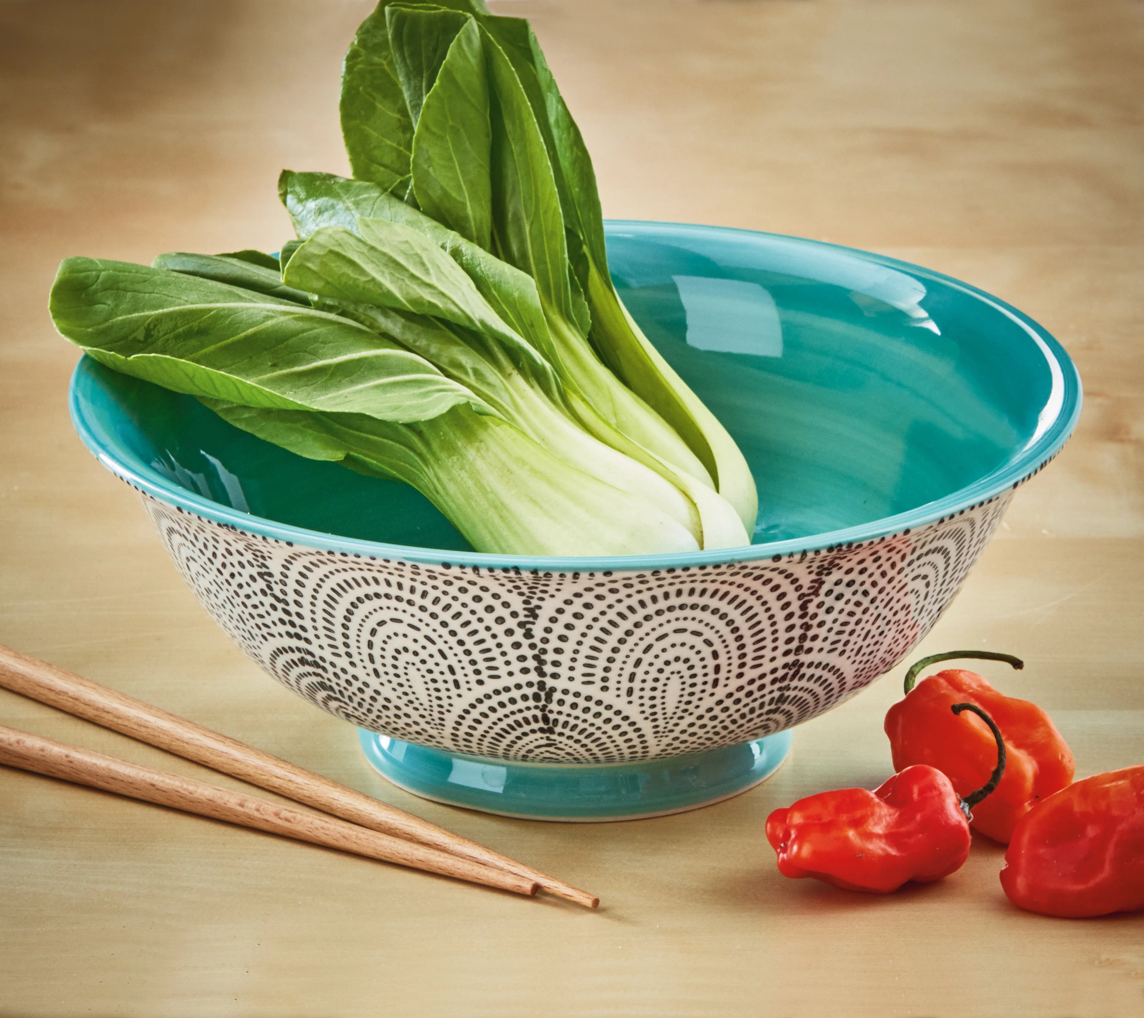 Dotted Wave Ramen Bowl 7.8" x 7.8" x 3"