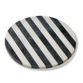 Striped Round Marble Board 12" x 12" x 0.5"