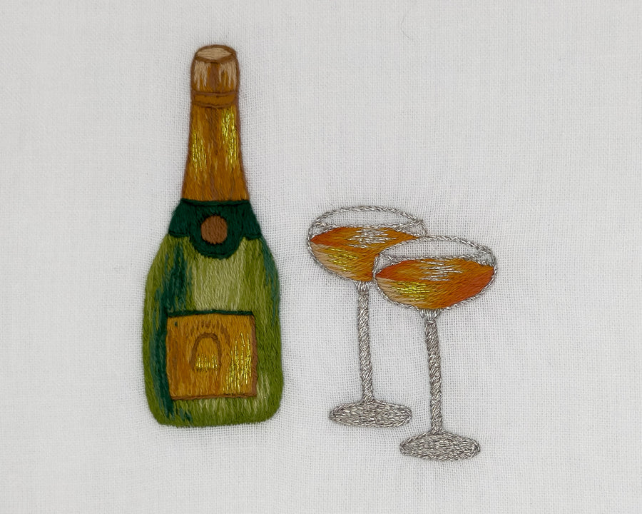 Champagne Coupes Towel