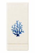 Hand Embroidered Towel Hydrangea
