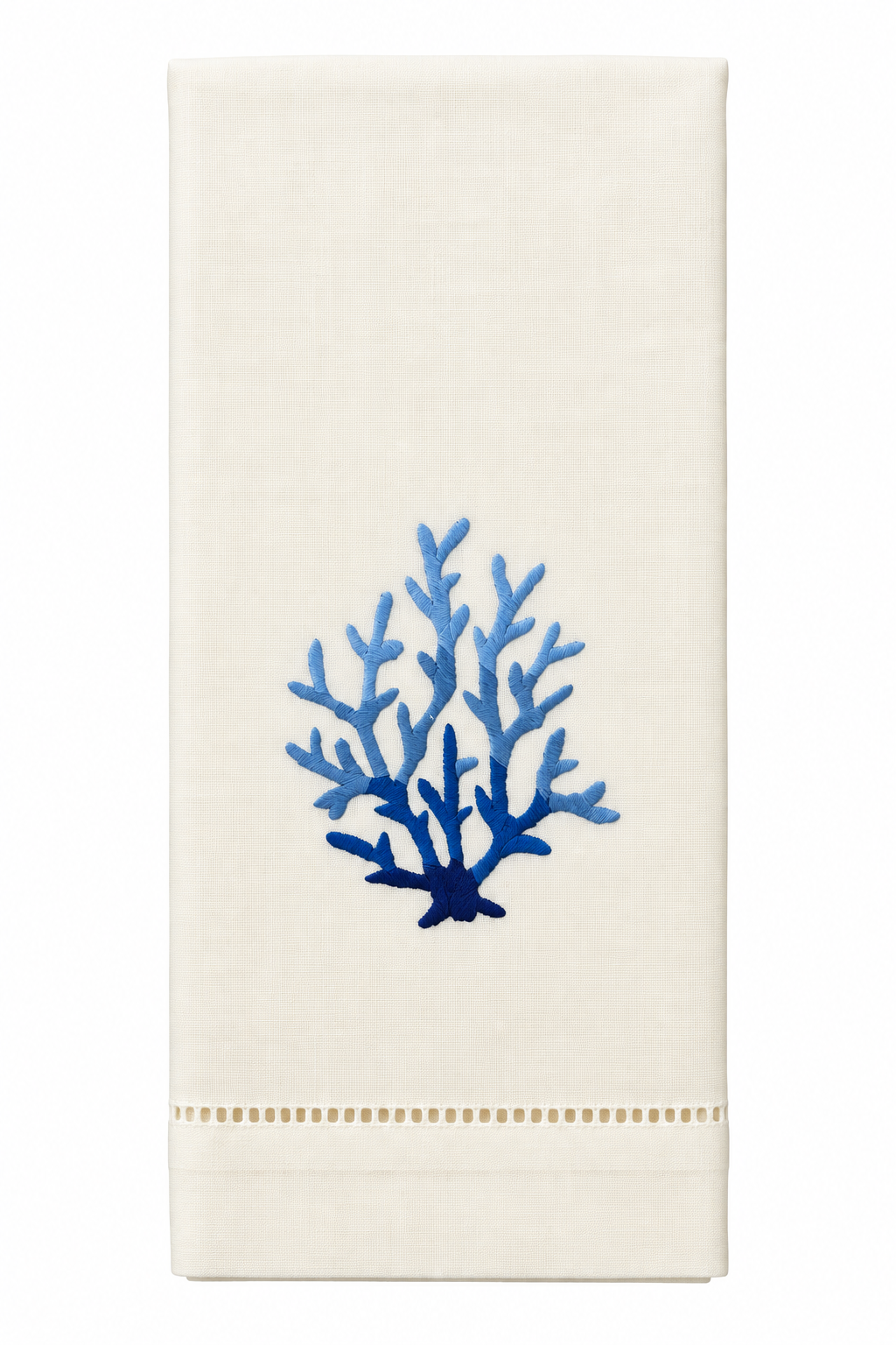 Hand Embroidered Towel Hydrangea