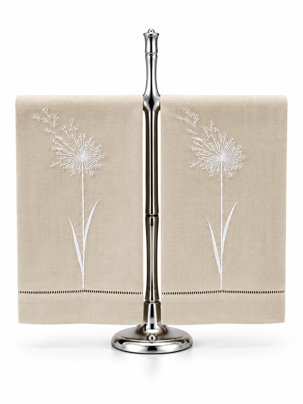 Dandelion Embroidered Hand Towel 14” x 22”