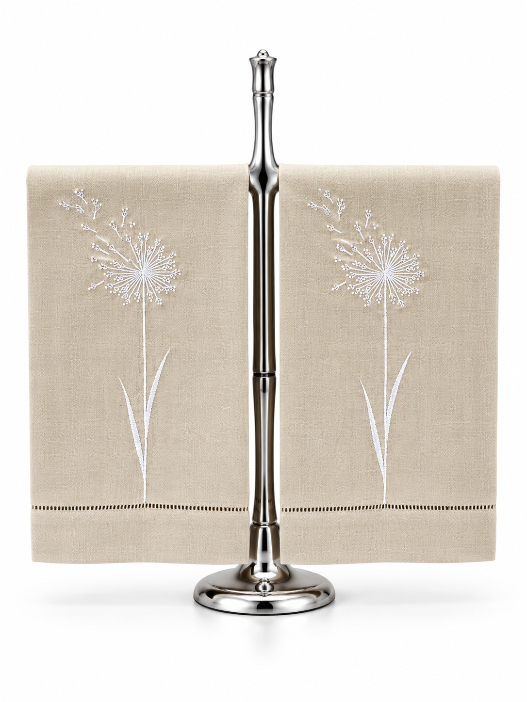 Dandelion Embroidered Hand Towel 14” x 22”