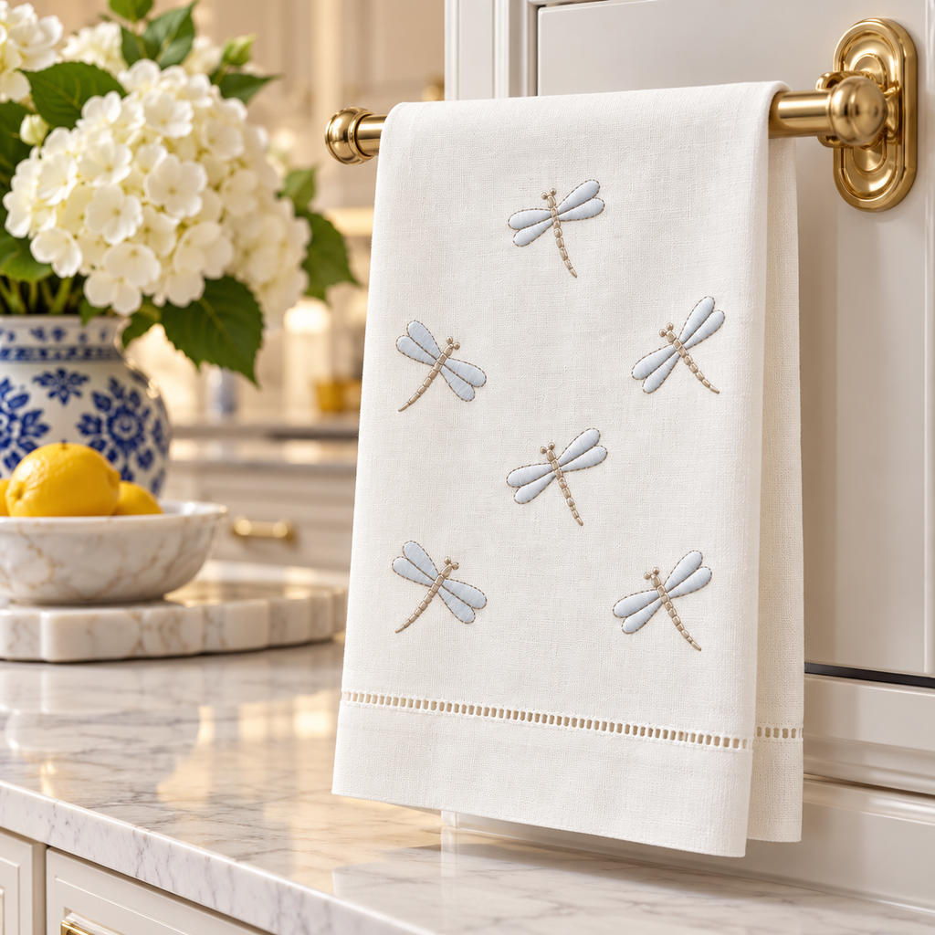 The Jardin de Libellules Hand Towel 14” x 22”