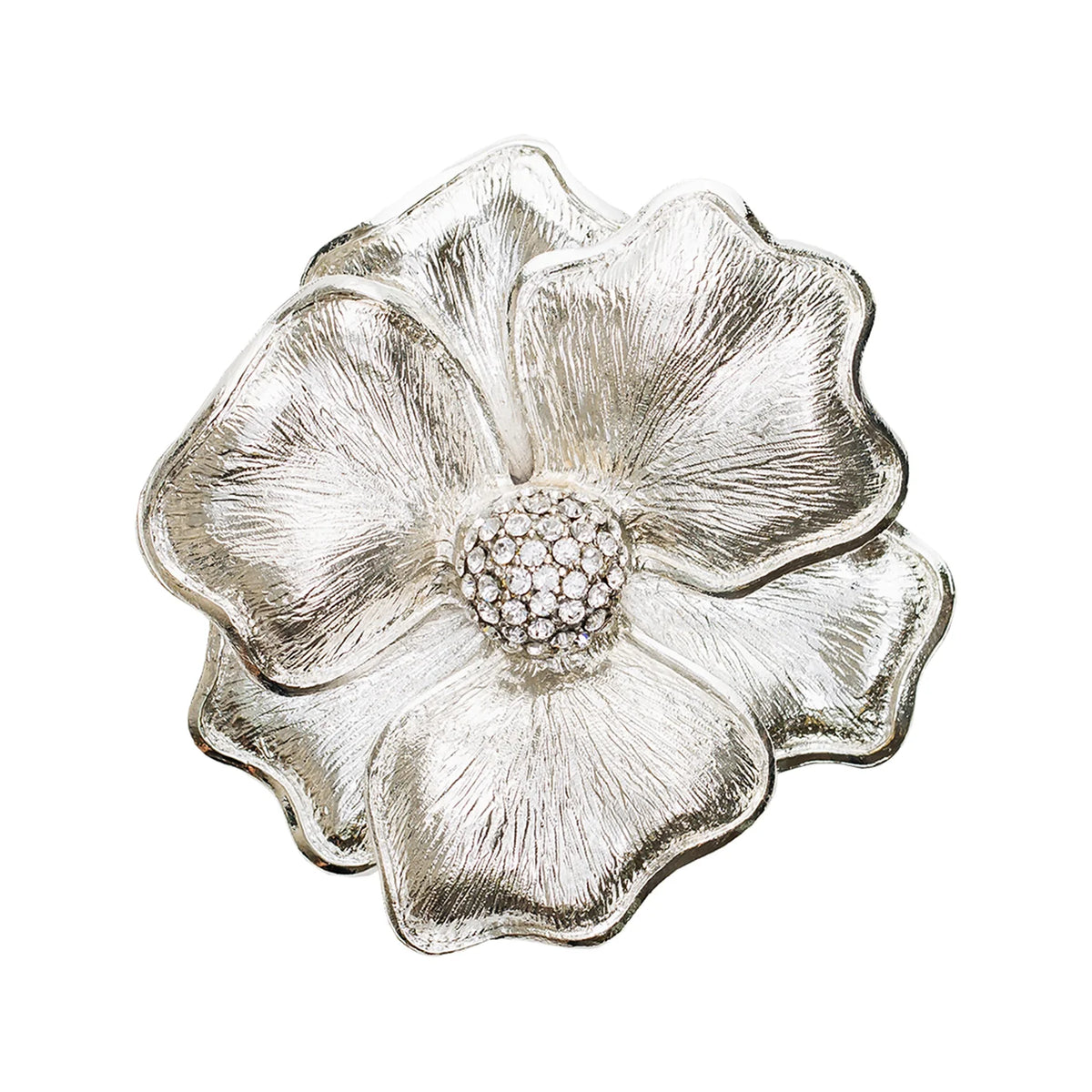 Silver Crystal Center Napkin Ring (set of 4)