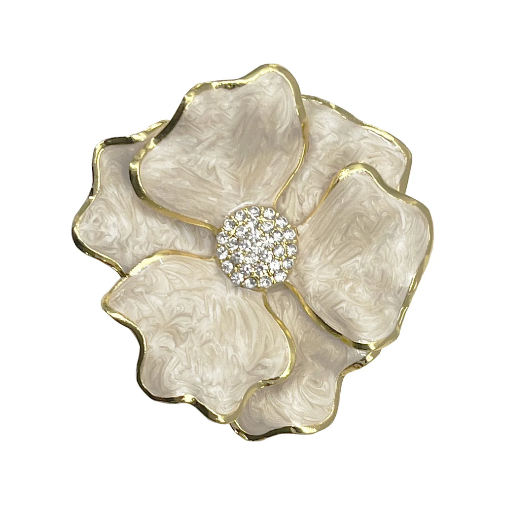 Pearl White Crystal Center Napkin Ring (set of 4)