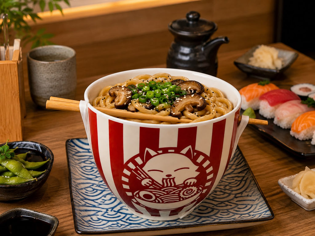 Tasty Ramen Cat Noodle Bowl Set Of 2 5" x 5" x 3.9"