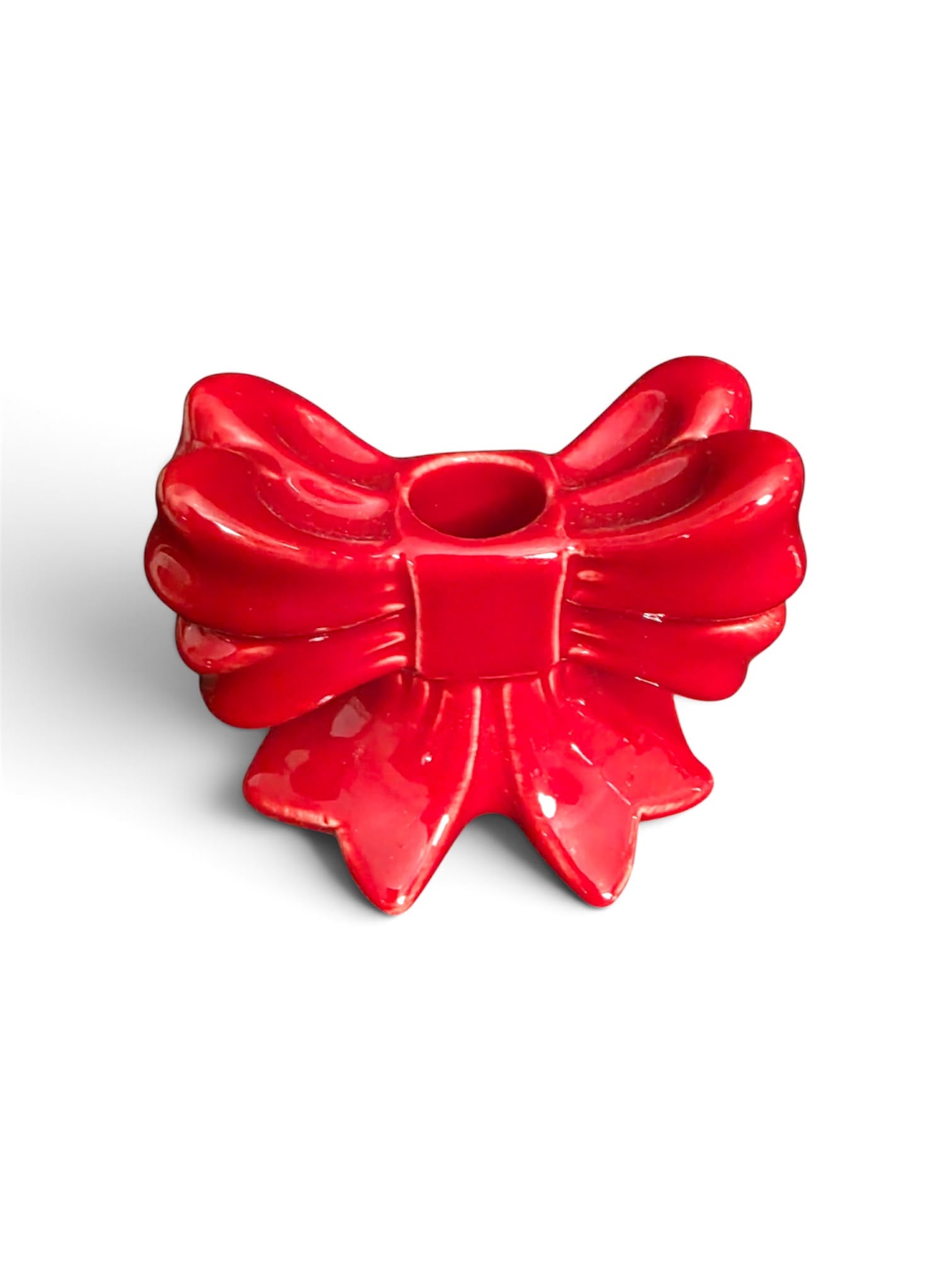 2 VERY MERRY BOW CANDLE HOLDER