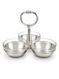 Three Bowl Snack Caddy 8.5” X 6.5”